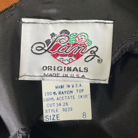 Vintage 80’s Lanz Originals Velvet and Plaid Taffeta Dress - Size 8 - Picture 6 of 6